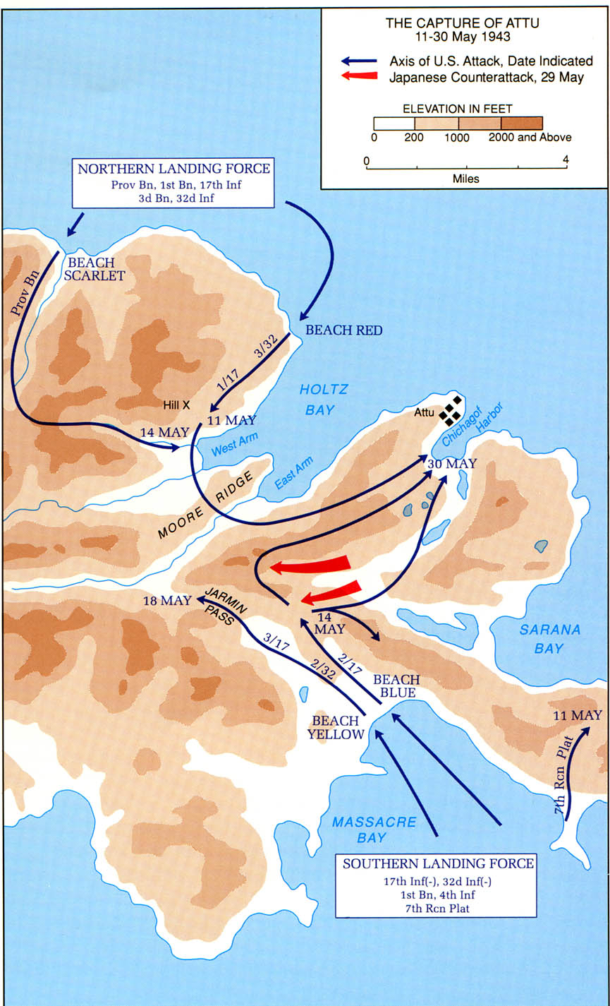 Map of Attu invasion
